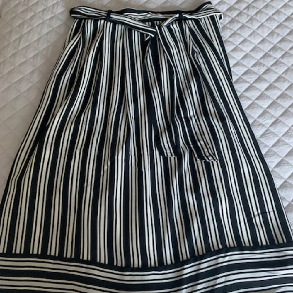 NWT Banana Republic Navy and white striped skirt